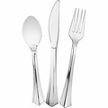 Wna 612375, Heavyweight Plastic Cutlery Combo: Fork, Knife, Spoon, Silver, 75PK WNA612375